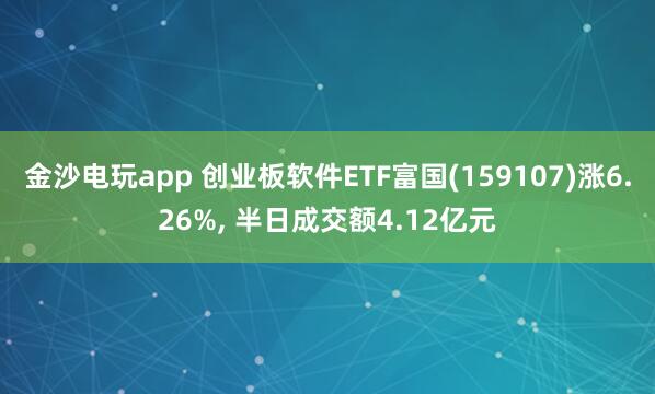 金沙電玩app 創業板軟件ETF富國(159107)漲6.26%, 半日成交額4.12億元