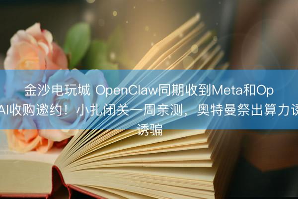 金沙電玩城 OpenClaw同期收到Meta和OpenAI收購(gòu)邀約!小扎閉關(guān)一周親測(cè),奧特曼祭出算力誘騙